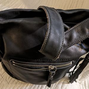 Coach black genuine leather